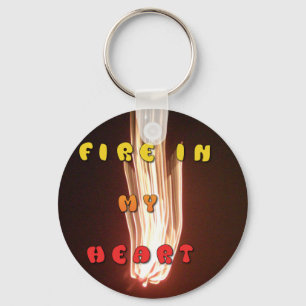 Fire in My Heart Art Print Keychain