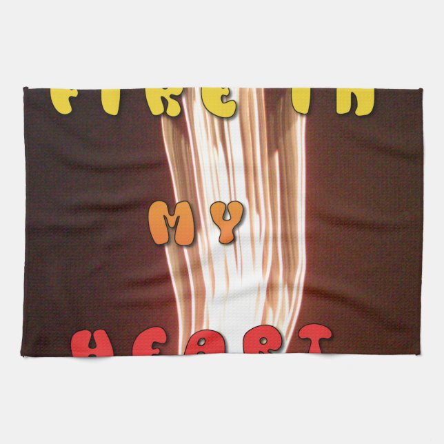 Fire in My Heart Art Print Kitchen Towel (Horizontal)