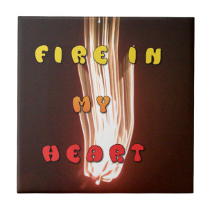 Fire in My Heart Art Print Tile