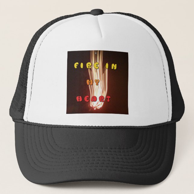 Fire in My Heart Art Print Trucker Hat (Front)