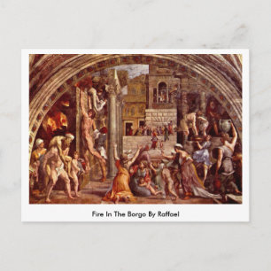 Fire In The Borgo By Raffael Postcard
