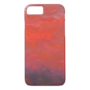 Fire in the Sky Purple and Red Abstract Landscape Case-Mate iPhone Case