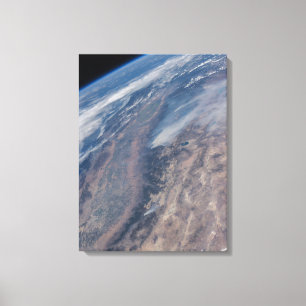 Fire In Yosemite National Park & Stanislaus Forest Canvas Print