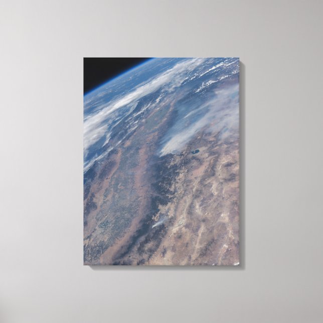 Fire In Yosemite National Park & Stanislaus Forest Canvas Print (Front)