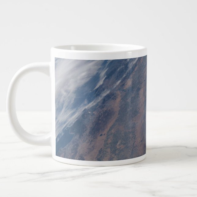 Fire In Yosemite National Park & Stanislaus Forest Large Coffee Mug (Left)
