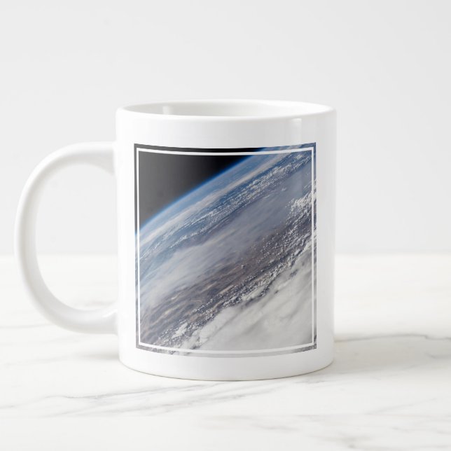 Fire In Yosemite National Park & Stanislaus Forest Large Coffee Mug (Left)