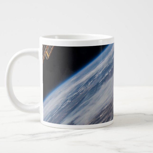 Fire In Yosemite National Park & Stanislaus Forest Large Coffee Mug (Left)