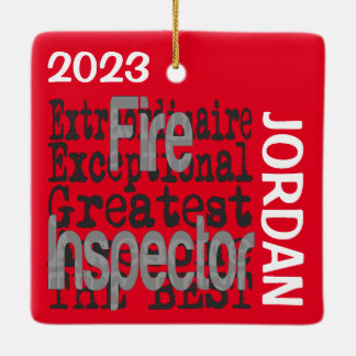 Fire Inspector Extraordinaire CUSTOM Ceramic Ornament