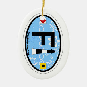 Fire Island. Ceramic Ornament