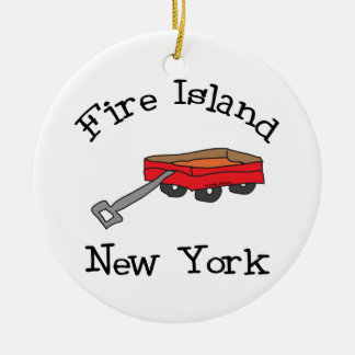 Fire Island Ceramic Ornament