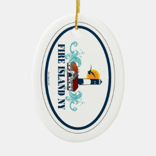 Fire Island. Ceramic Ornament