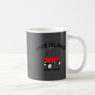 Fire Island Large Version Red Wagon Long Island Ny Coffee Mug