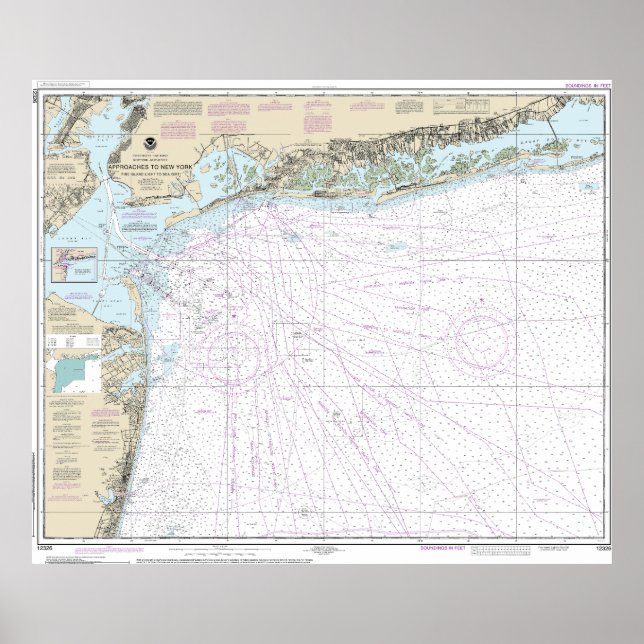 Fire Island Light to Sea Girt Nautical Chart 12326 (Front)