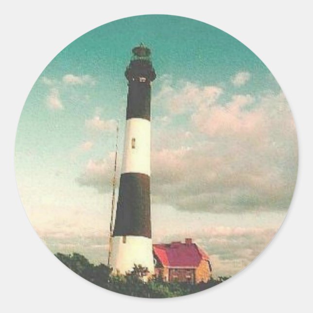 'Fire Island Lighthouse at Sunset' Stickers (Front)