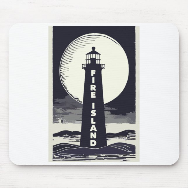 Fire Island Lighthouse New York Moon  Mouse Pad (Front)