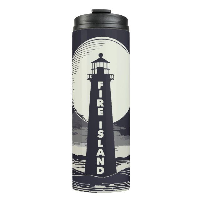 Fire Island Lighthouse New York Moon Thermal Tumbler (Front)