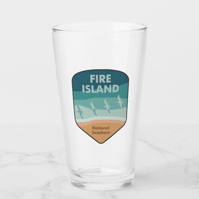 Fire Island National Seashore New York Seagulls Glass (Front)