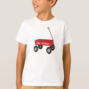 Fire Island red wagon summer beach vacation  T-Shirt