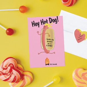 Fire Jumping Hot  Kids School Valentine's Day Card