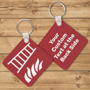 Fire Ladder Safety Sign Keychain