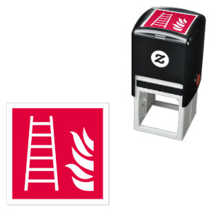 Fire Ladder Safety Sign Self-inking Stamp