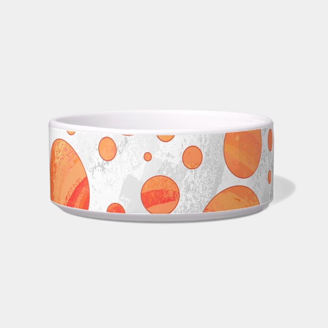 Fire Lake Orange Polka Dot Pattern Bowl (Right)
