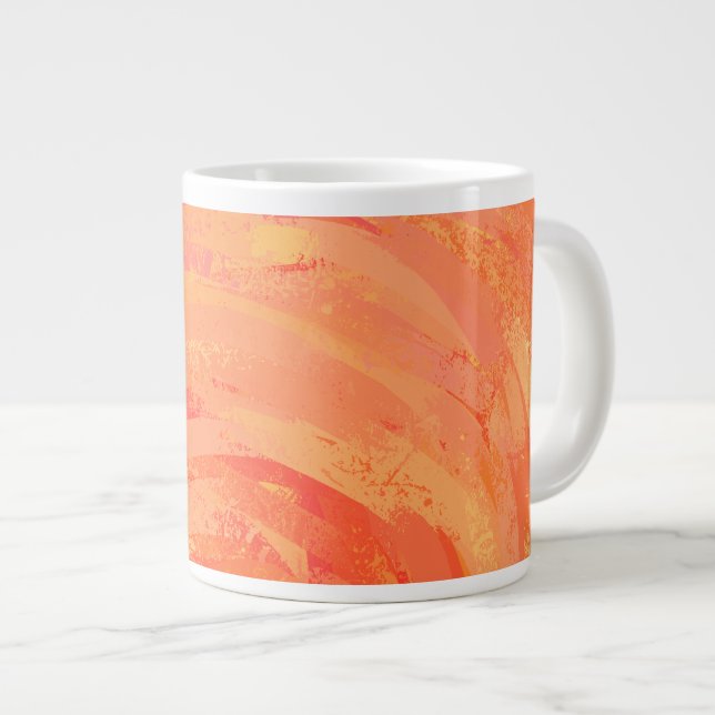 Fire Lake Orange Swirl Large Coffee Mug (Front Right)