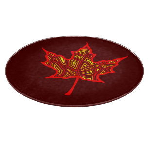 Fire Leaf Cutting Board