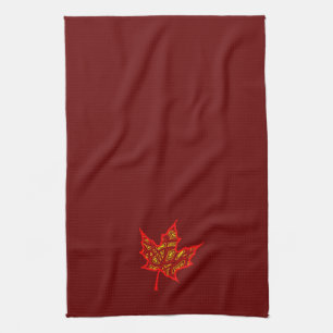 Fire Leaf Kitchen Towel