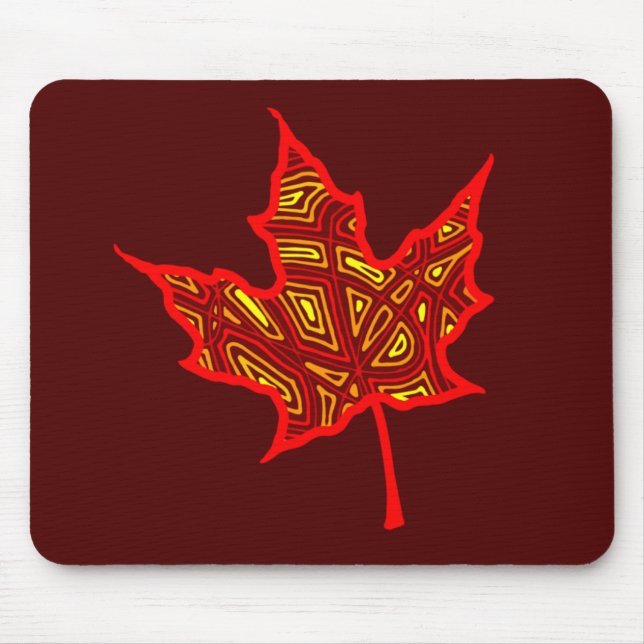 Fire Leaf Mouse Pad (Front)