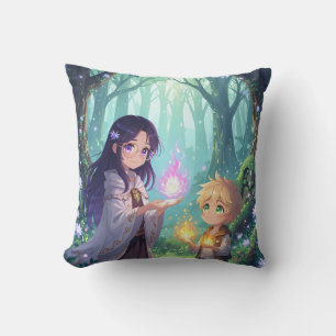 Fire Legend Kids Pillow – Siblings with Magic