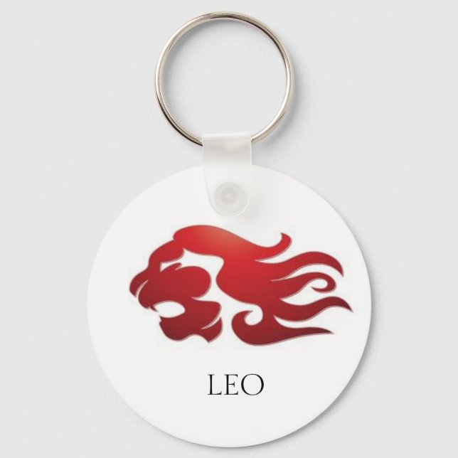 Fire Leo Keychain (Front)