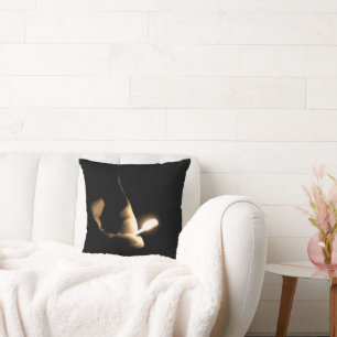 Fire Lit Match Throw Pillow