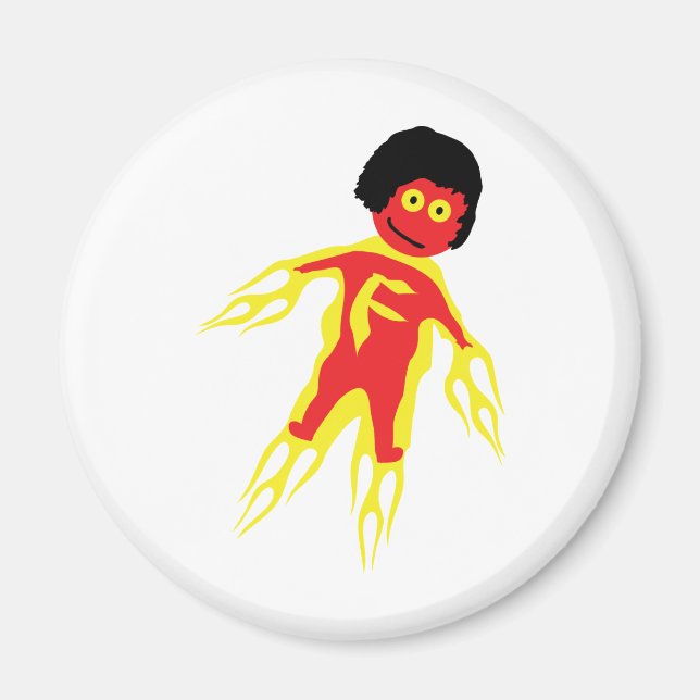 fire man icon magnet (Front)
