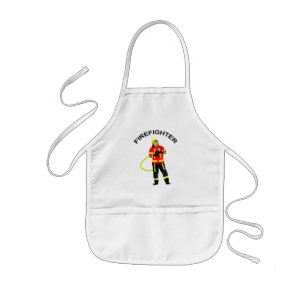 Fire man in use clothes children's apron