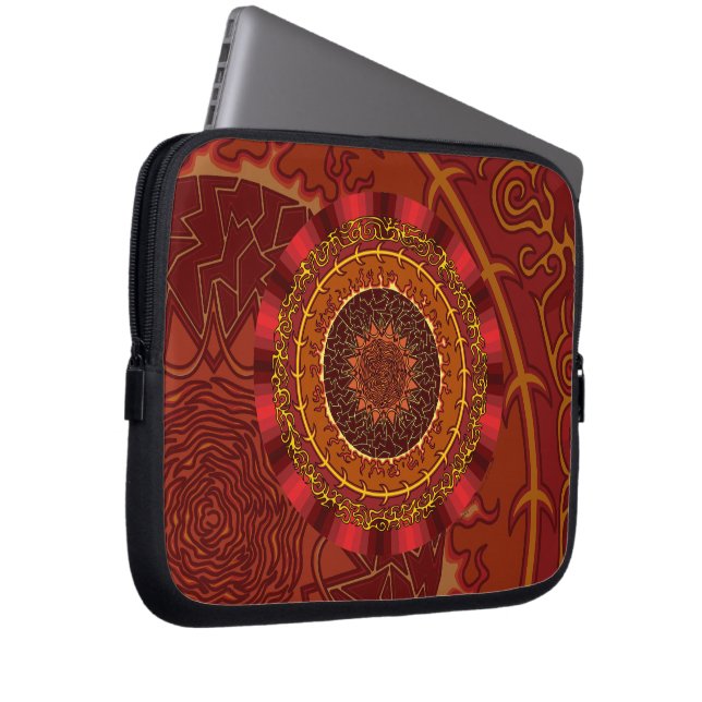 Fire Mandala Laptop Case (Front Right)