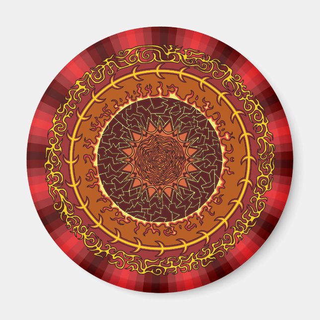Fire Mandala Magnet (Front)