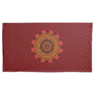 Fire Mandala Pillow Case