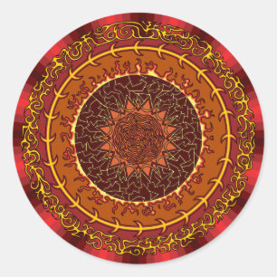 Fire Mandala Sticker