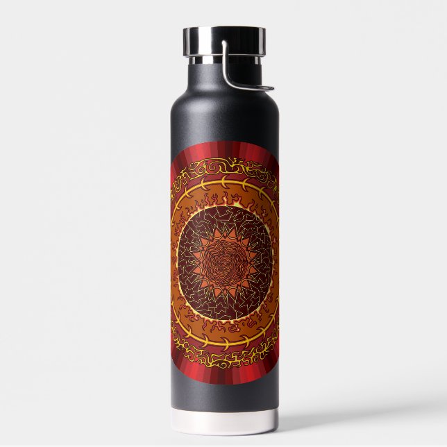 Fire Mandala Water Bottle (Left)