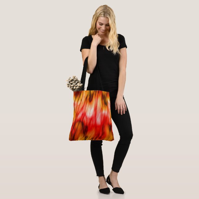 Fire Marble Abstract Tote Bag (On Model)