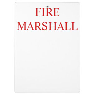 Fire Marshall Clip Board