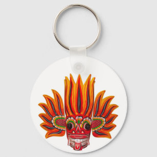 Fire Mask T-Shirt Keychain