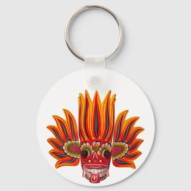 Fire Mask T-Shirt Keychain (Front)