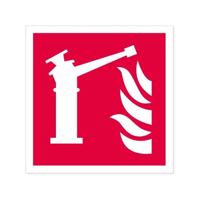 Fire Monitor Safety Sign Self-inking Stamp (Design)