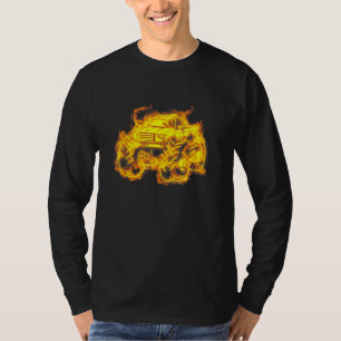 Fire Motor Sports Racing Fan Monster Truck T-Shirt