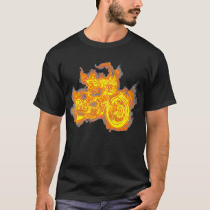 Fire Motorcycle Flames Motorbike Bike Motorcyclist T-Shirt