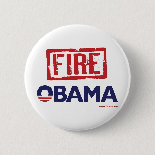 Fire Obama 2 Inch Round Button (Front)