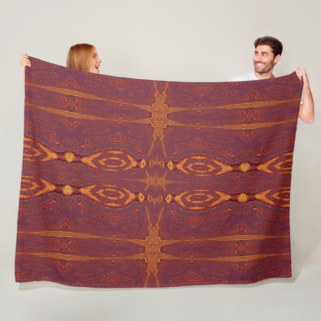 Fire of Itzpapalotl 100 Fleece Blanket (In Situ)