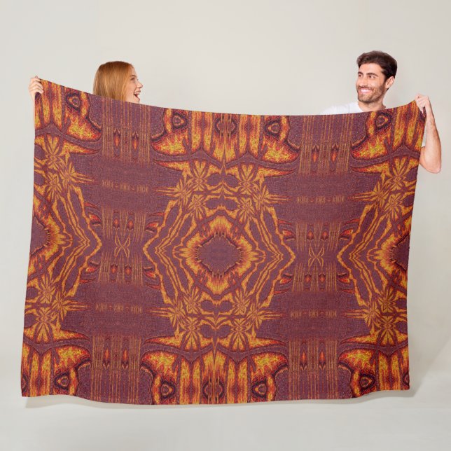 Fire of Itzpapalotl 51 Fleece Blanket (In Situ)